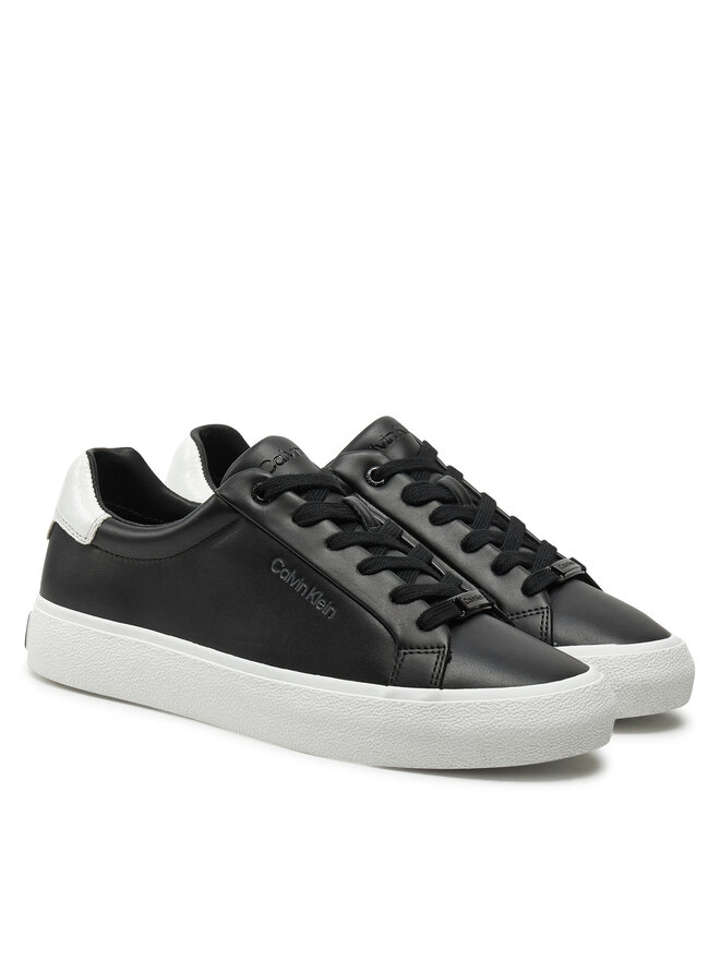 Calvin Klein Sneakersy Calvin Klein Vulc Lace Up Texture Fox - Lth HW0HW02439 Czarny