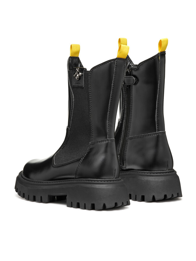 Geox Čižmy Geox J Maquinnens Girl J46M6A 0CNNH C9999 S Čierna