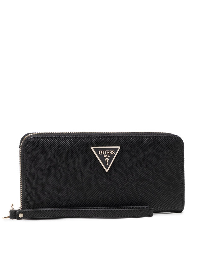 Guess Große Damen Geldbörse Guess Laurel Slg Large Zip Around SWZG85 00460 Schwarz