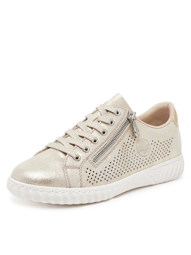 Rieker Sneakersy Rieker N0901-62 Złoty