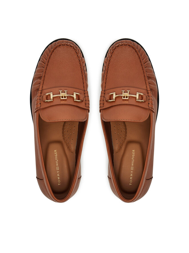 Tommy Hilfiger Mokassins Tommy Hilfiger Soft Leather Horsebit Loafer FW0FW08414 Braun