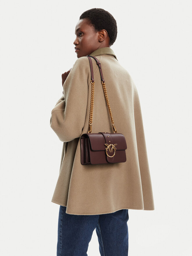 PINKO Τσάντα PINKO Love One Mini ST.CL Al 25-26 PLTT 105856 A0F1 Μπορντό