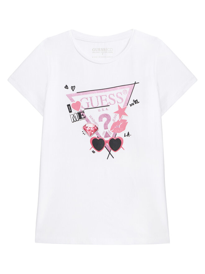 Guess Guess Póló J5YI00 K6YW4 Fehér Regular Fit