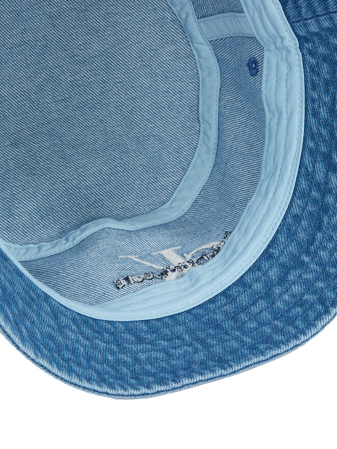 Calvin Klein Klobouk Calvin Klein Mono Logo Denim Bucket Hat LV04G5021G Modrá