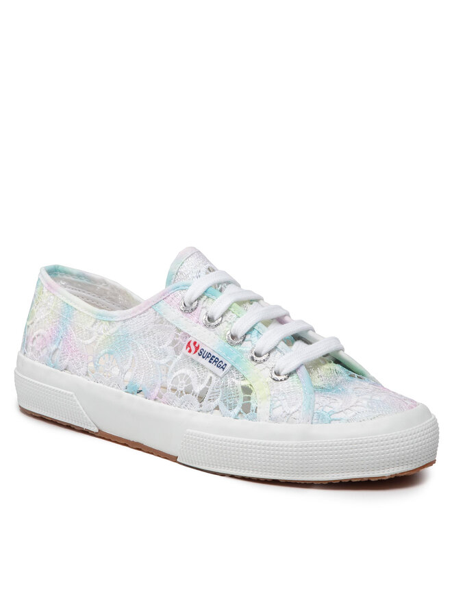 Sneakers aus Stoff Superga 2750 Macrame Tie Dye S81217W WeiB eschuhe