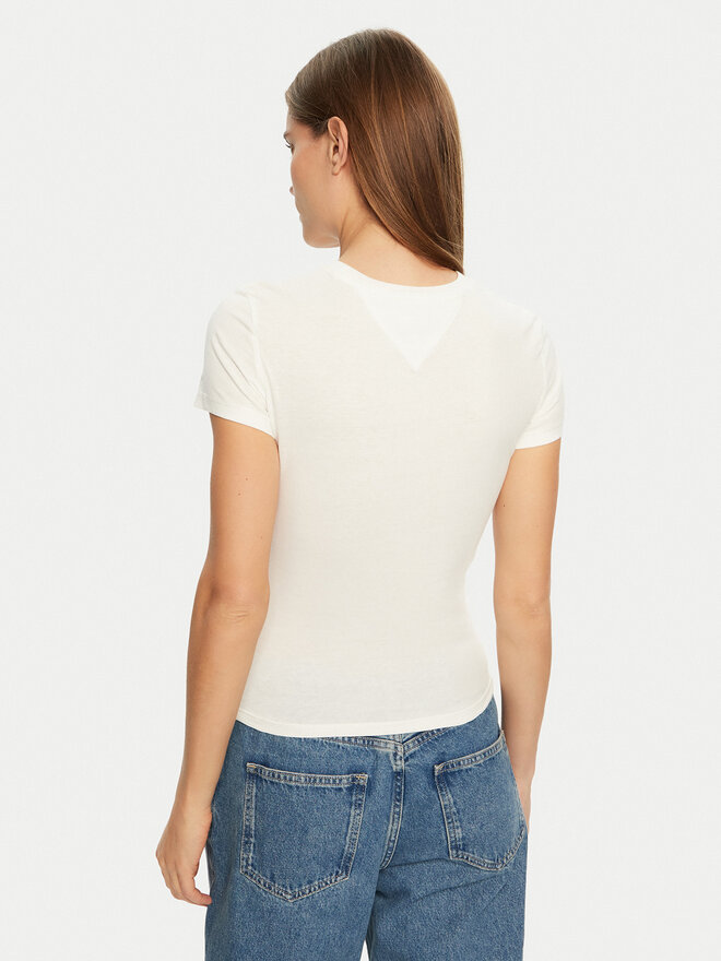 Tommy Jeans Tommy Jeans Camiseta Essential DW0DW19447 Blanco Slim Fit