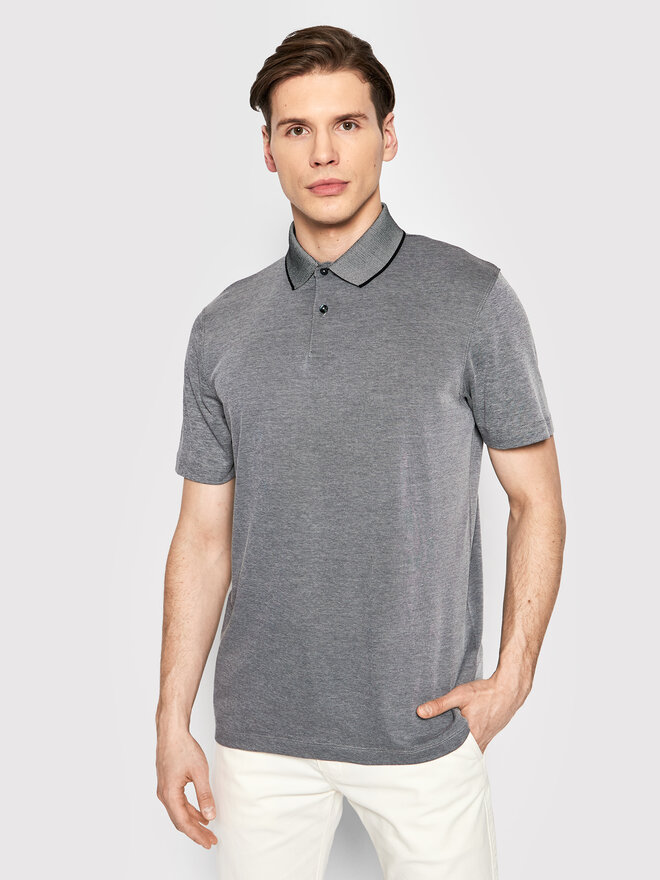 Selected Homme Selected Homme Poloshirt Leroy 16082844 Grau Regular Fit