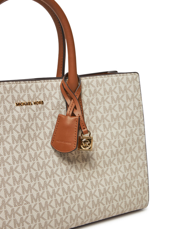 MICHAEL Michael Kors Bolso MICHAEL Michael Kors Scarlett Medium Signature Logo Satchel 30F4GETS2B Beis