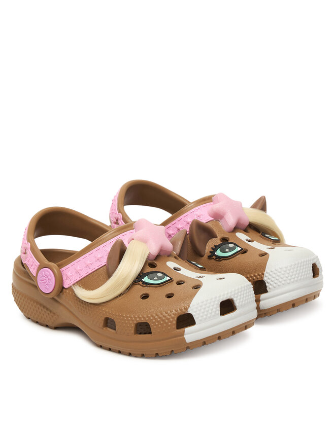 Crocs Natikače Crocs Toddler Classic IAM Horse Clog 211371 Smeđa
