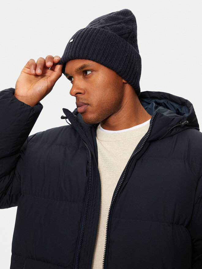 Bonnet Tommy Hilfiger Flag Cable AM0AM12810 Bleu marine chaussures