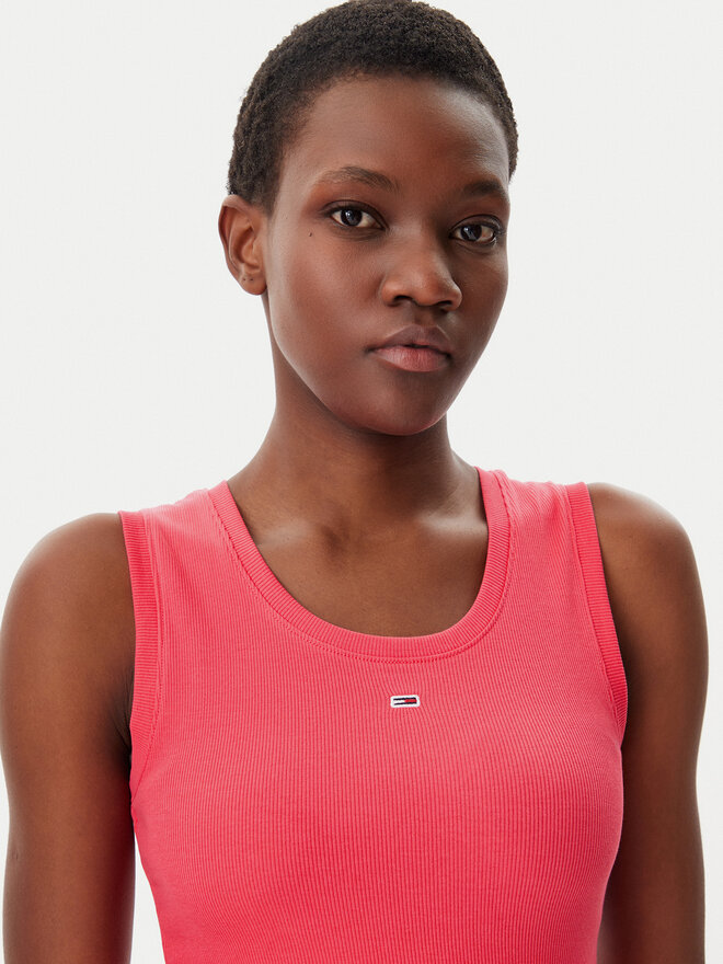 Tommy Jeans Tommy Jeans Top Essential DW0DW20673 Rosa Slim Fit