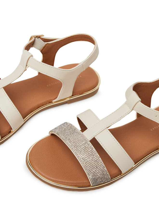 Tommy Hilfiger Sandale Tommy Hilfiger T3A2-33780-0371 S Écru
