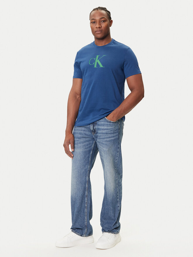 Calvin Klein Jeans Calvin Klein Jeans Camiseta Center Monogram LV04RC857G Azul Regular Fit