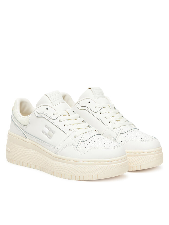 Tommy Jeans Снікерcи Tommy Jeans Tjw Retro Basket Flatform EN0EN02840 Écru