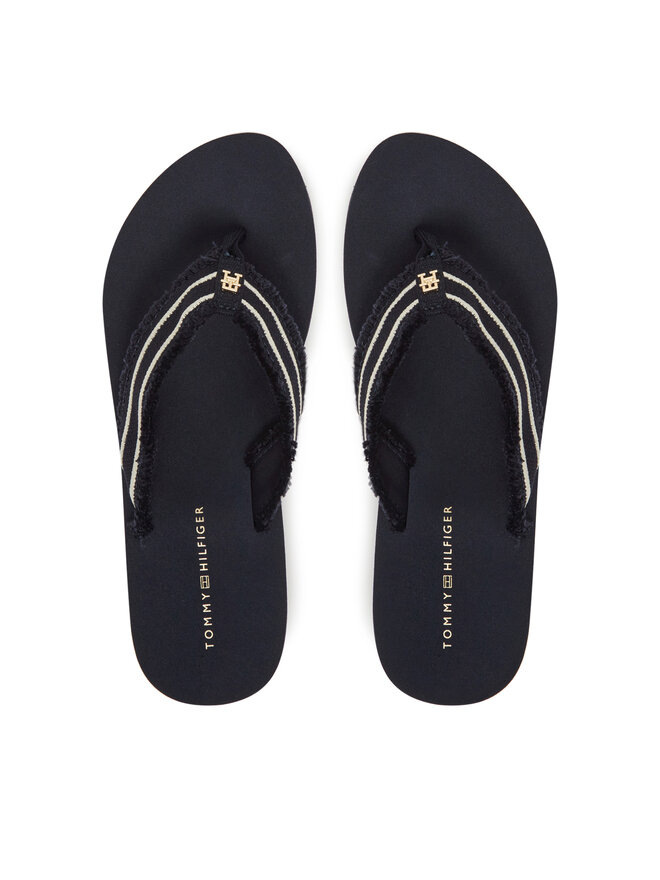 Tommy Hilfiger Джапанки Tommy Hilfiger TH Webbing Beach Sandal FW0FW08739 Тъмносин