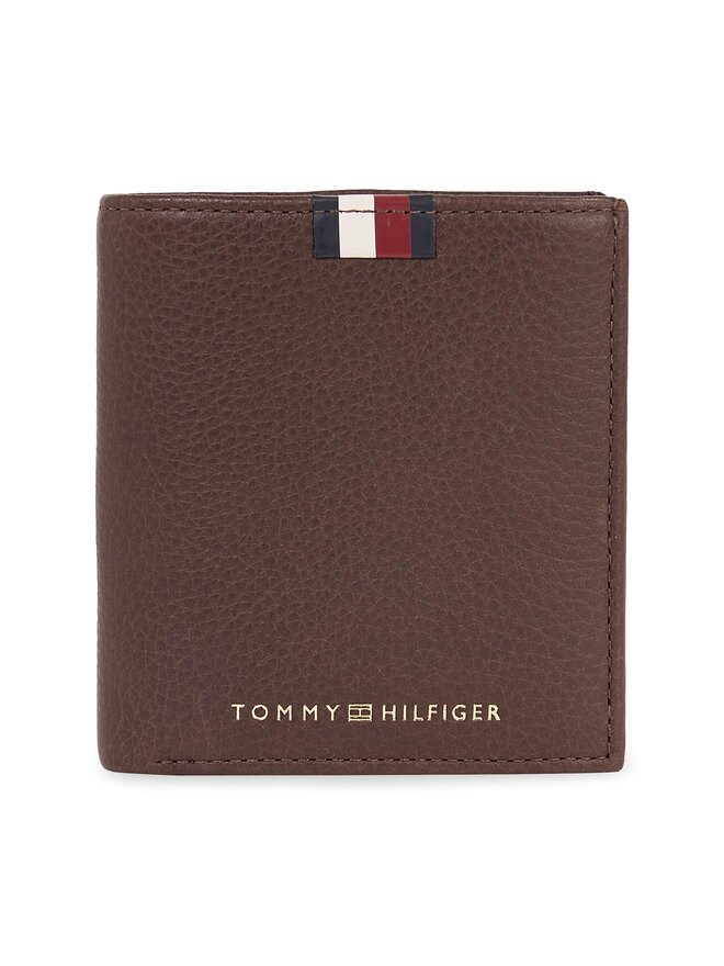 Tommy Hilfiger Pánska peňaženka Tommy Hilfiger Th Corp Leather Trifold AM0AM11597 Hnedá