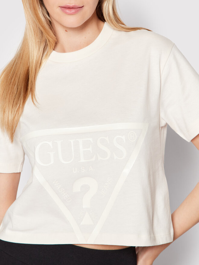 Guess Guess Majica V2YI06 K8HM0 Bež Regular Fit