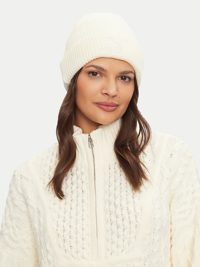 Puma Căciulă Puma Classics Mid Fit Beanie 025677 02 Écru