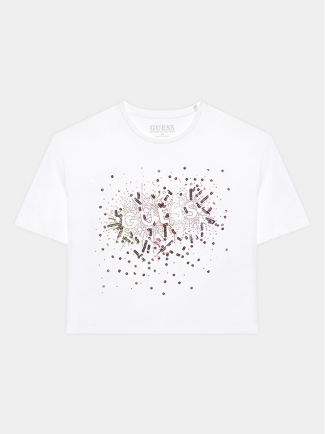 Guess Guess Camiseta J3YI21 K6YW1 Blanco Boxy Fit