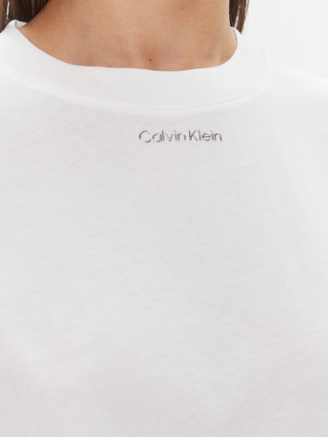 Calvin Klein Calvin Klein T-Shirt Metallic Micro Logo T Shirt K20K206967 Λευκό Regular Fit