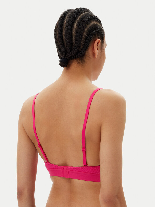 HUGO HUGO Σουτιέν χωρίς μπανέλα Triangle Padded Rib 50539983 Ροζ