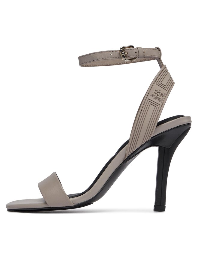 Tommy Hilfiger Sandalias Tommy Hilfiger Sporty Leather High Heel Sandal FW0FW07795 Beis