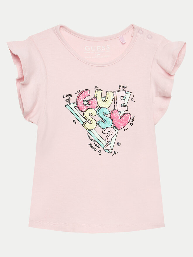 Guess Guess Marškinėliai A4GI02 K6YW4 Rožinė Regular Fit