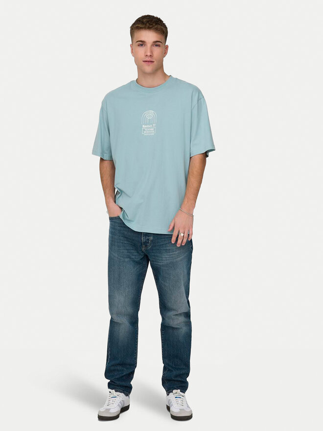 Only & Sons Only & Sons Camiseta Malik 22029484 Azul Relaxed Fit