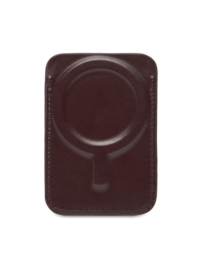 Calvin Klein Kreditinių kortelių dėklas Calvin Klein Aop Leather Magnetic Card Case LV04F1100G Vyšninė