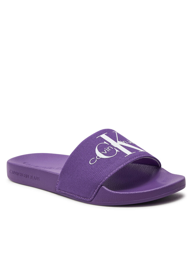 Calvin Klein Jeans Παντόφλες Calvin Klein Jeans Slide Monogram Co YW0YW00103 Μωβ