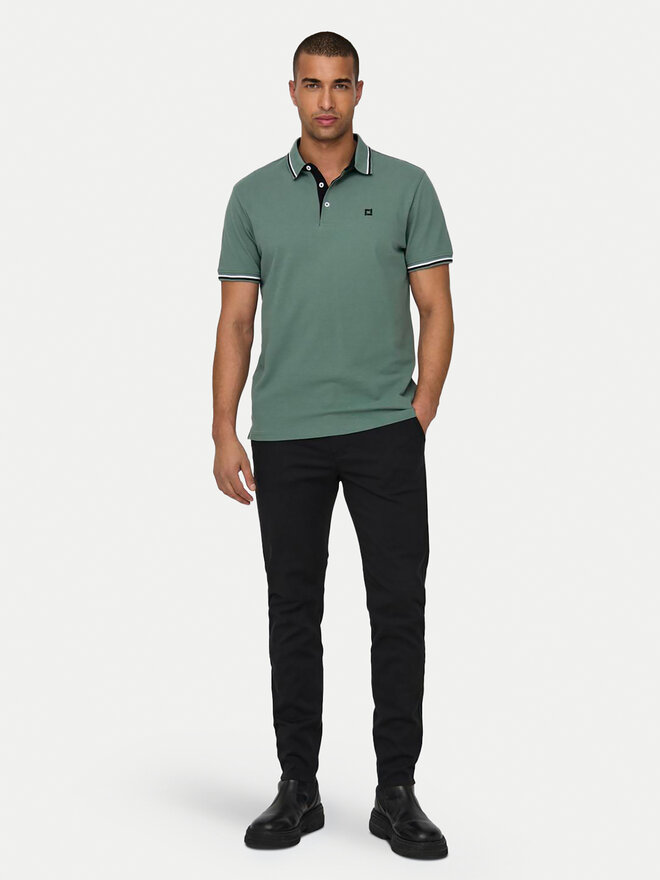 Only & Sons Only & Sons Polo Fletcher 22024827 Πράσινο Regular Fit