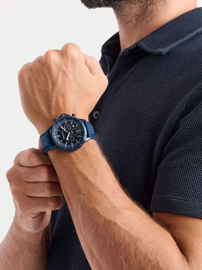 Nautica Ročna ura Nautica Everyday Chronograph NAPBOS503 Mornarsko modra