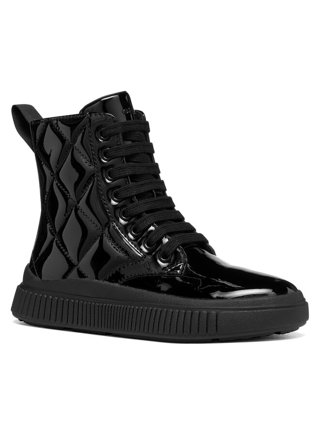 Geox Schnürschuhe Geox J Laquinny Girl J66M3C 000HH C9999 M Schwarz