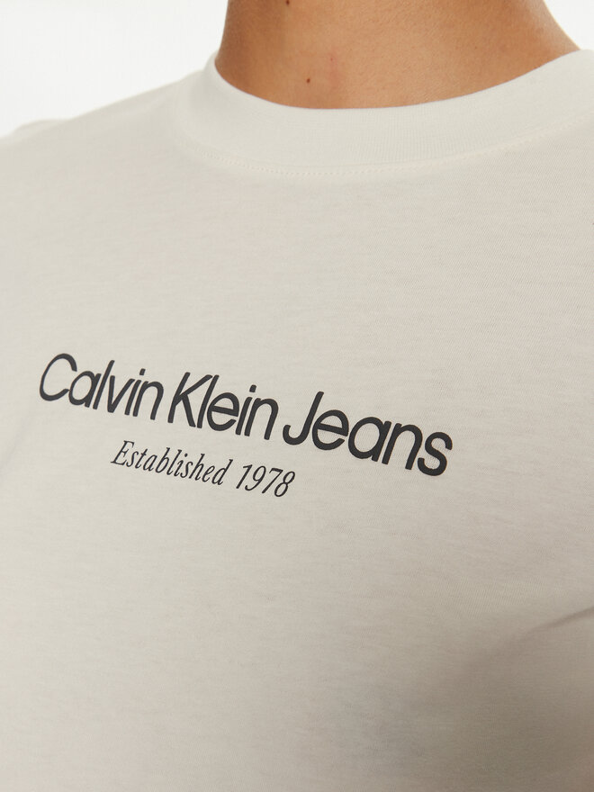 Calvin Klein Jeans Calvin Klein Jeans Camiseta J20J224914 Écru Regular Fit