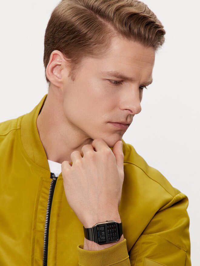 Casio Zegarek Casio Vintage Edgy CA-500WEGG-1BEF Szary
