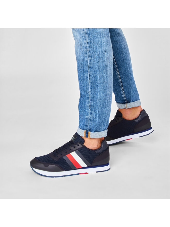 Tommy Hilfiger Sneakers Tommy Hilfiger Corporate Material Mix Runner FM0FM02688 Dunkelblau