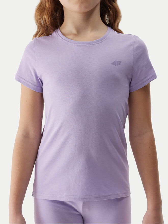 4F 4F Marškinėliai 4FJWSS24TTSHF1110 Violetinė Regular Fit