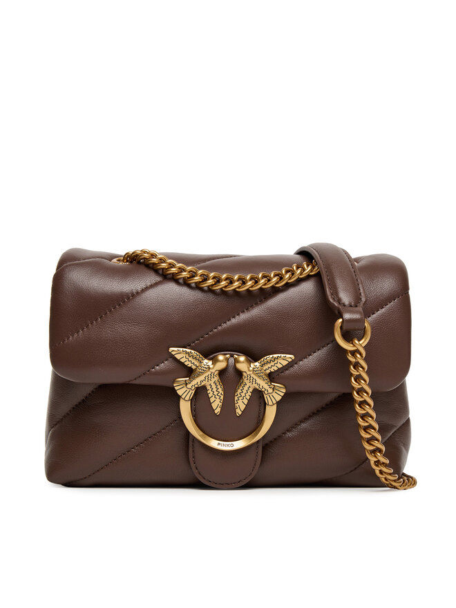 PINKO Rankinė PINKO Love Puff Mini CL PE 25 PLTT 100039 A0F2 Ruda