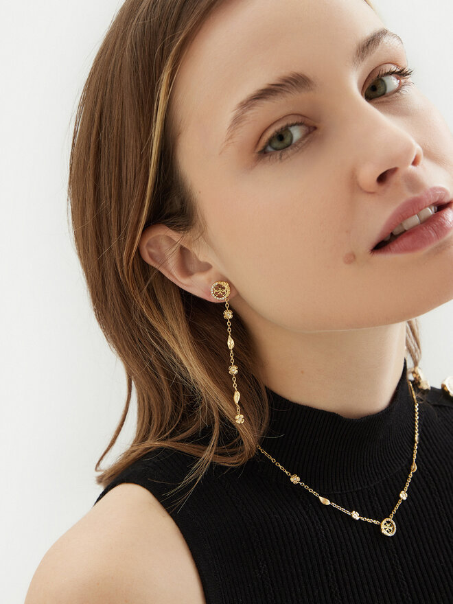 Guess Náušnice Guess JUBE05 040JW Zlatá