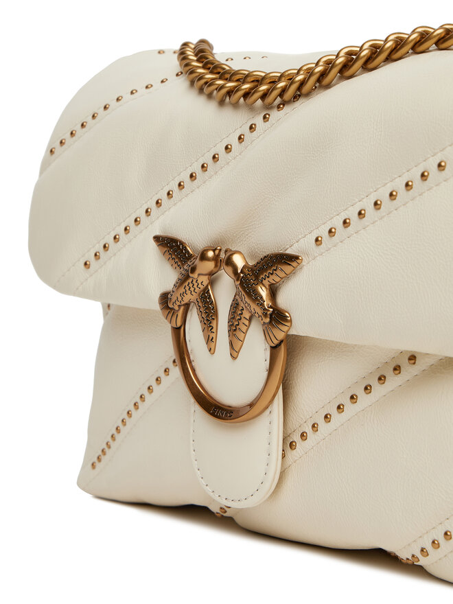 PINKO Handtasche PINKO Love Puff Classic Cl PE 25 PLTT 100038 A26T Écru
