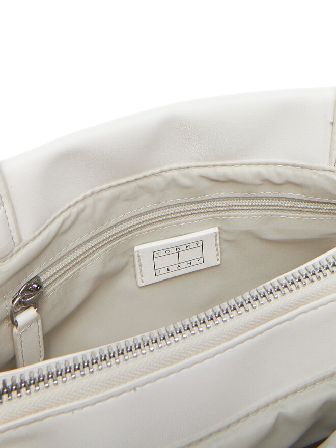 Tommy Jeans Handtasche Tommy Jeans Tjw American Cool Med Tote AW0AW17297 Weiß