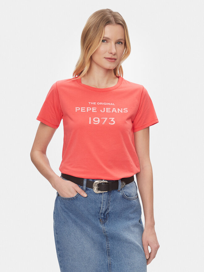 Pepe Jeans Pepe Jeans Póló Harbor PL505743 Piros Regular Fit