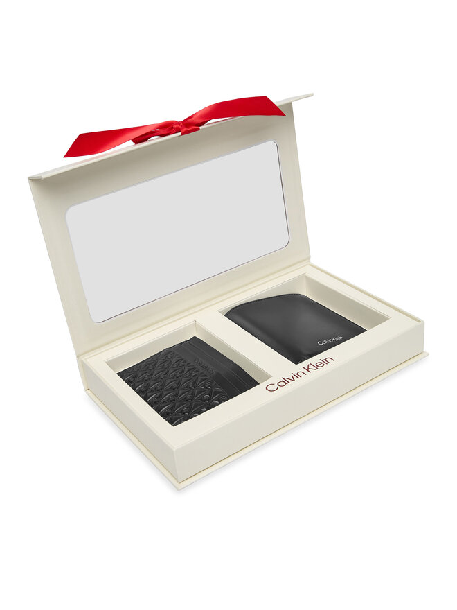 Calvin Klein Darilni set Calvin Klein Bifold/Cardcase LV14D0006G Črna