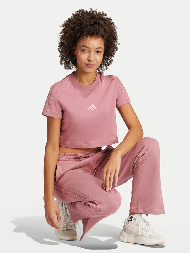 adidas adidas Camiseta ALL SZN 3-Stripes IY6849 Rosa Slim Fit