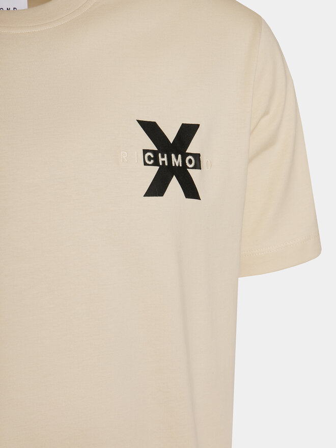 Richmond X Richmond X Camiseta Sween UMP24057TS Beis Regular Fit