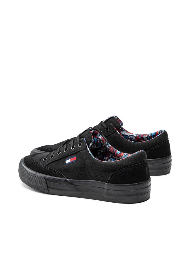 Tommy Jeans Sneakers aus Stoff Tommy Jeans Skate Vulc Tjm EM0EM00735 Schwarz