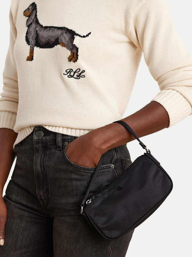 LAUREN RALPH LAUREN Дамска чанта LAUREN RALPH LAUREN Nyln Mini Bg 432951690004 Черен