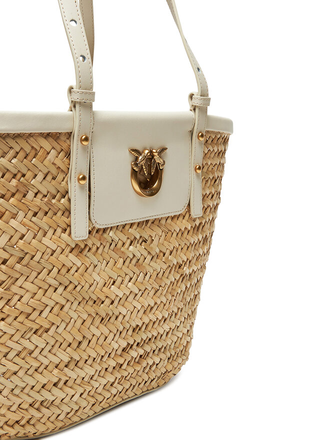 PINKO Kabelka PINKO Love Summer Basket PE 25 PLTT 103324 A1RL Béžová