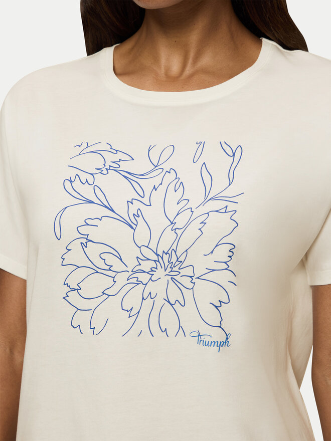Triumph Triumph Μπλούζα πιτζάμας Mix & Match 10218281 Μπεζ Relaxed Fit