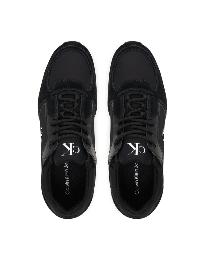 Calvin Klein Jeans Sneakers Calvin Klein Jeans Runner Laceup Sock Mg Nylon Mix YW0YW01644 Schwarz